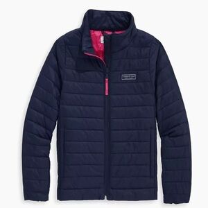 Vineyard Vines Toddler Girl Performance Packable Puffer Jacket Navy Blue Size 3T